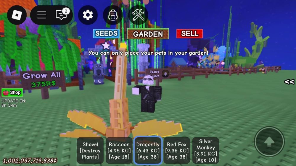 Питомцы в Grow a garden