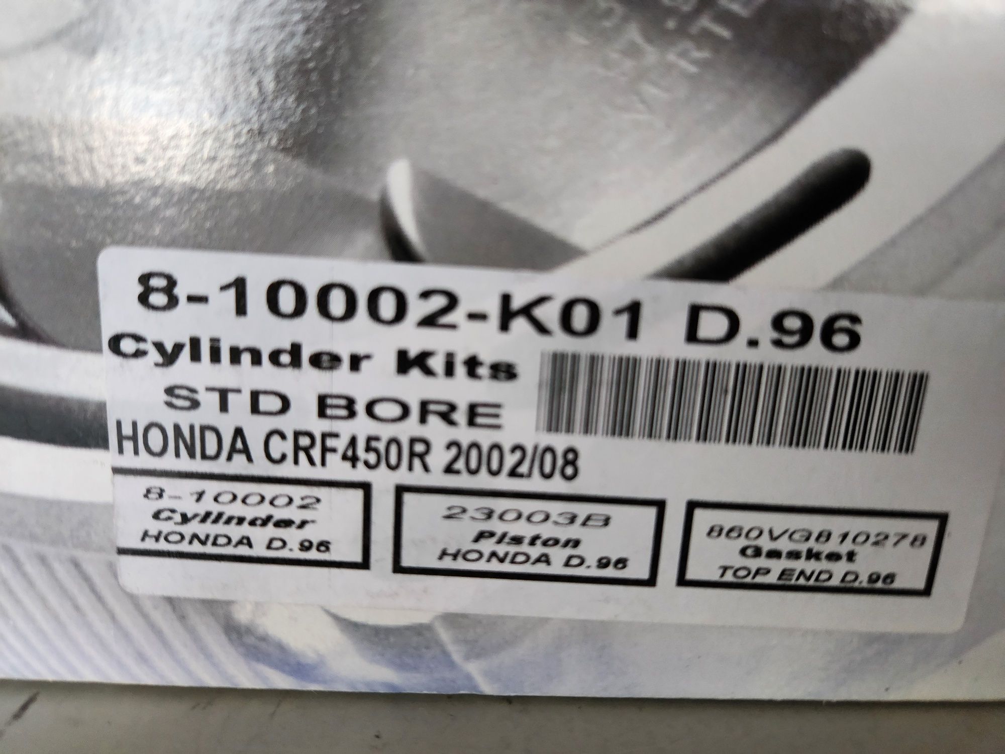 НОВ Топ Енд Ребилд Кит 2002-08 Honda CRF450R Цилиндър Бутало Гарнитури