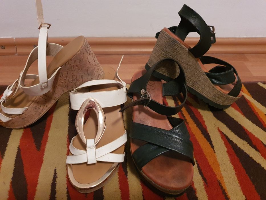 Sandale negre piele naturala 35 talpa ortopedica, ca noi