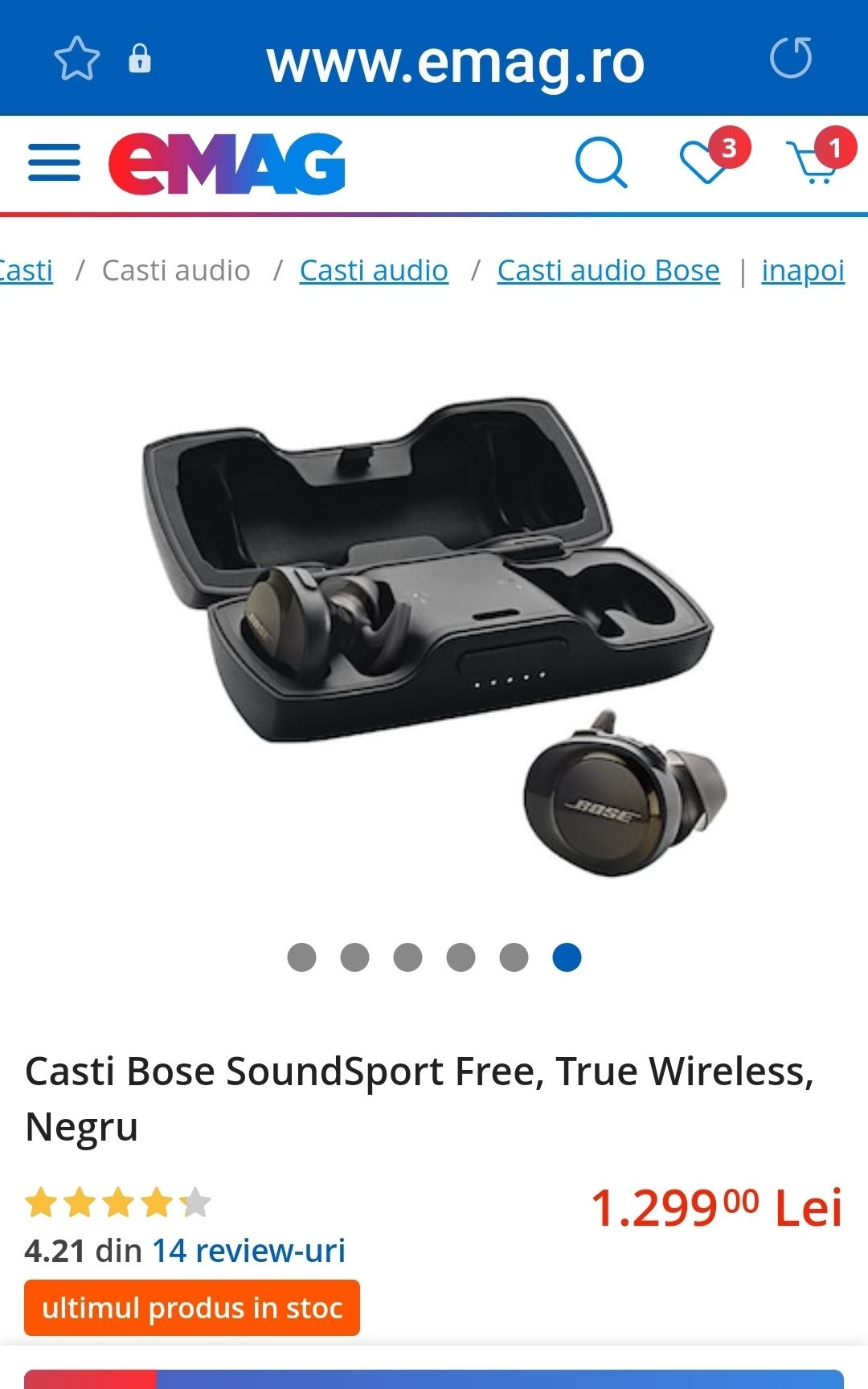 Bose SoundSport Free - Ofertă !!