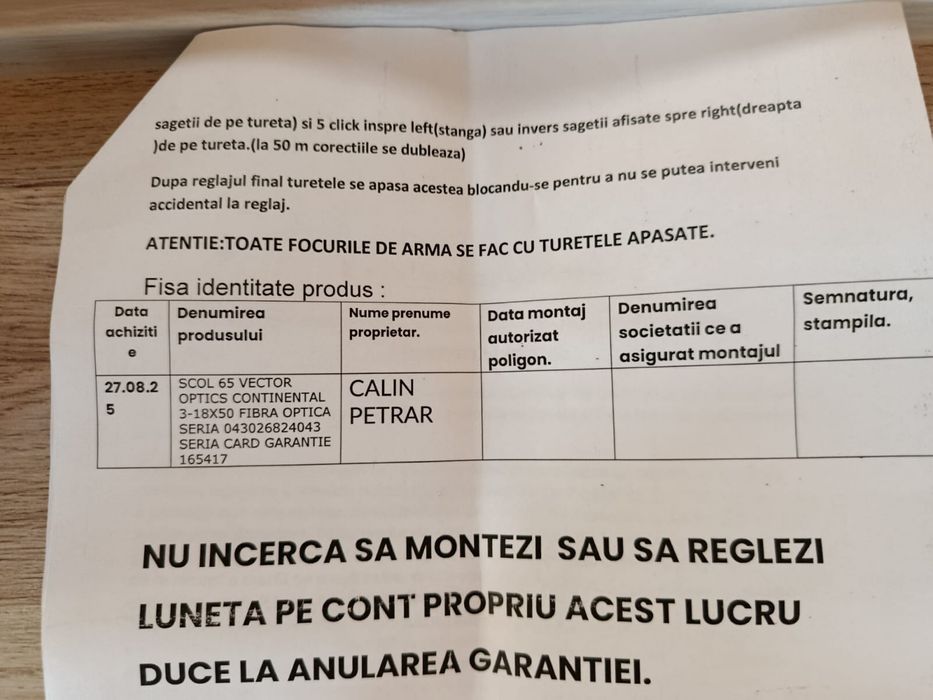 Luneta Vector Oprics Continental 3-18×50 SFP