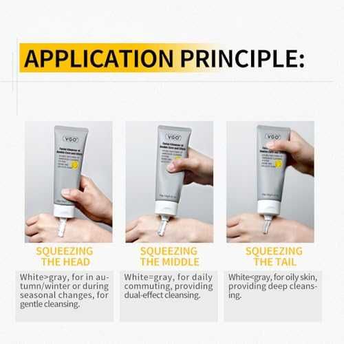 Нов Двоен Почистващ Гел VGO за Лице Черни Точки Грим Жени Кожа Красота
