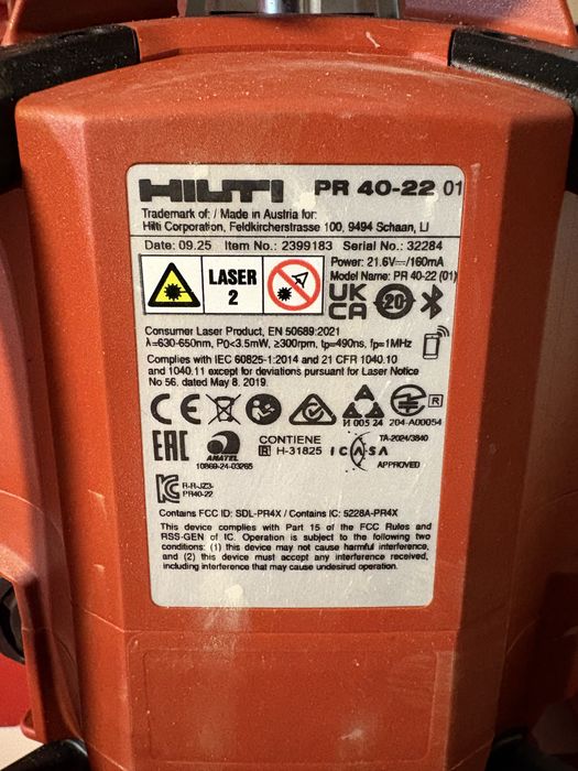 Laser hilti pr40-22