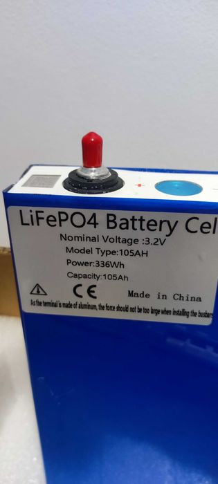 8 Celule Lifepo4 105Ah = 336 Wh Varianta noua, cu bolti! BMS JK Gratis