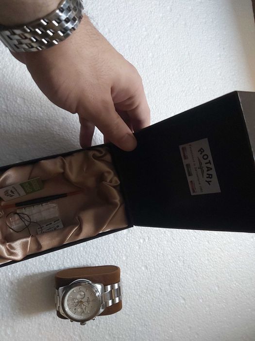 Ceas din inox Rotary Cronograf - fullset -