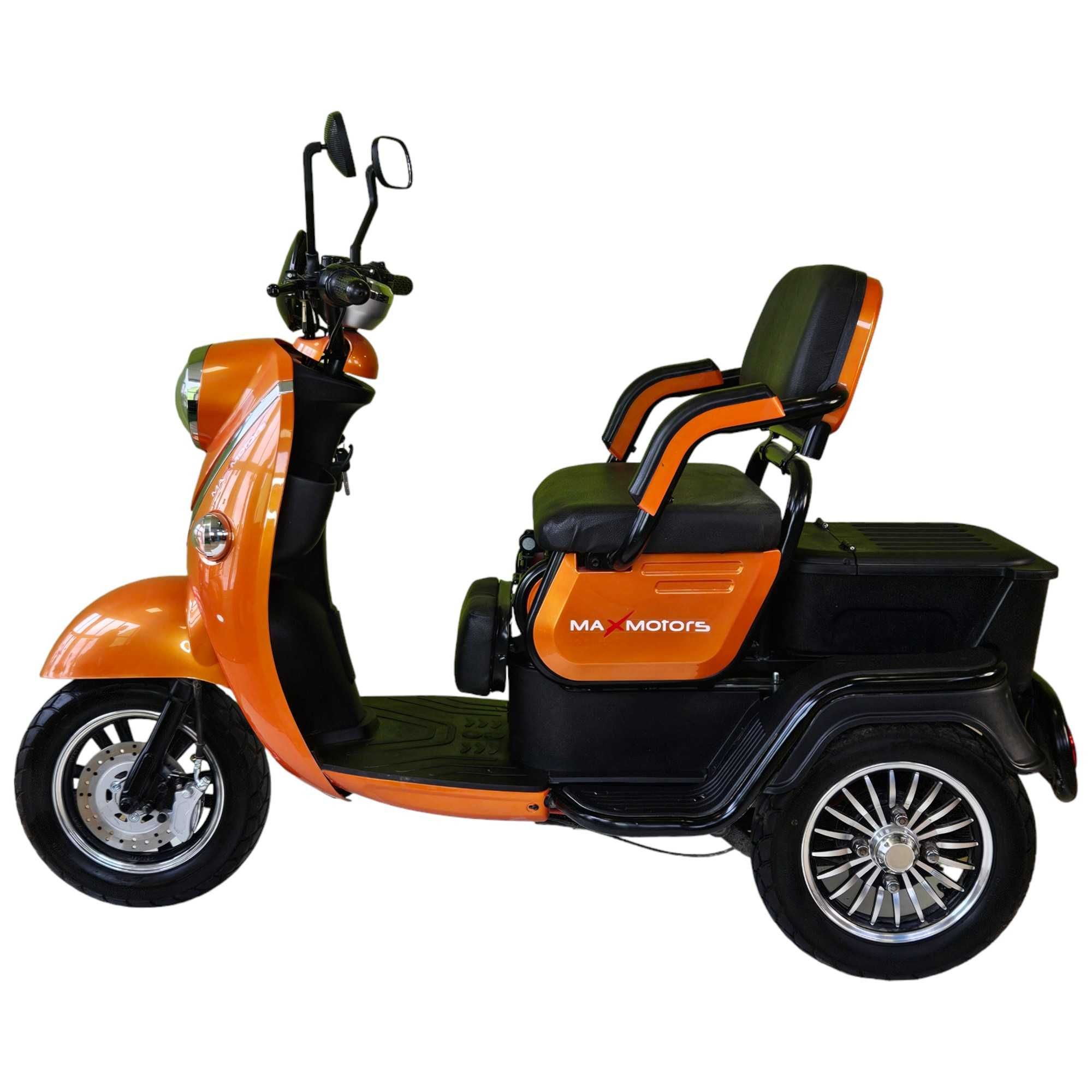 Електрическа Триместна Триколка X2 - 1500W Orange Nova Motors