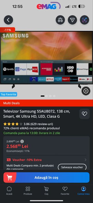 Televizor samsung 138 cm