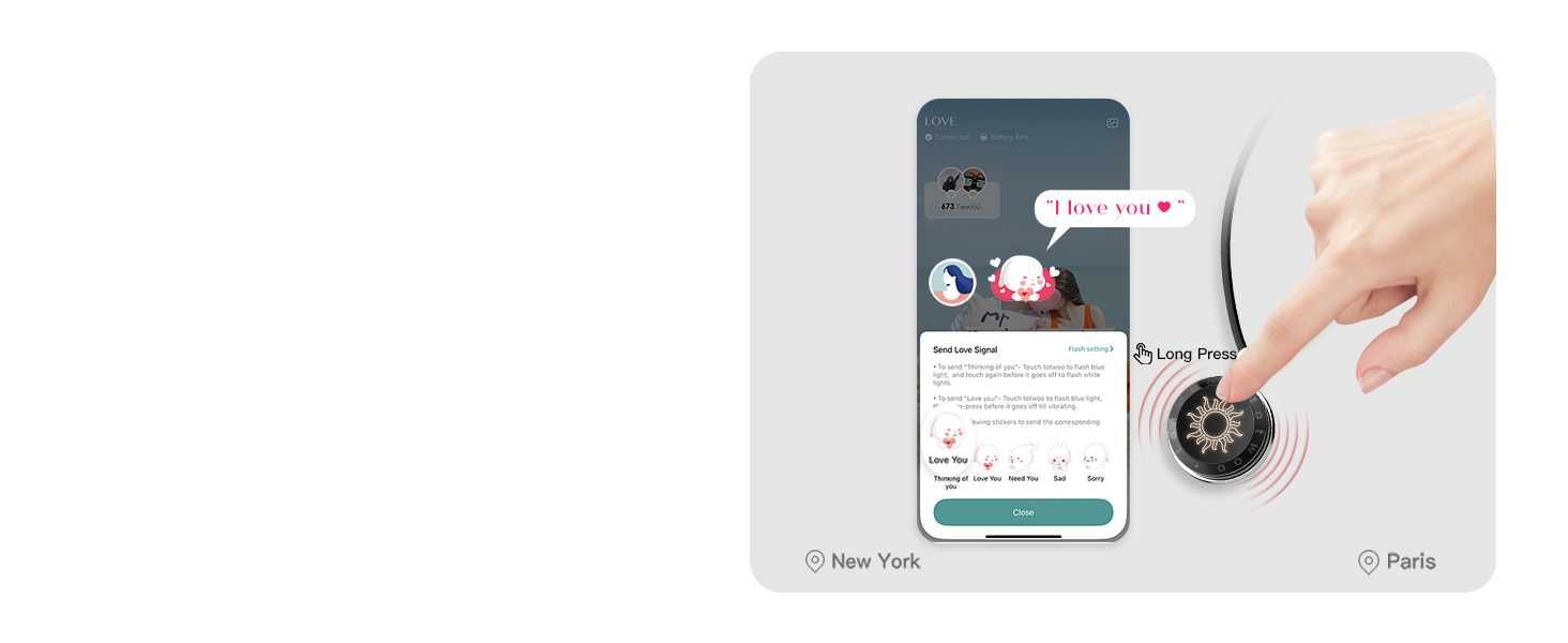 TOTWOO Комплект колиета Sun&MoonTouch с естествен ахат за двама