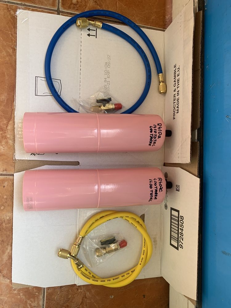 Kit incarcare freon R407c compus butelie reincarcabila furtun robinet