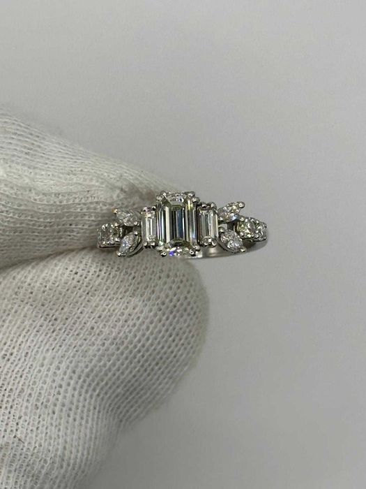 INEL AUR ALB 18K + 1 DIAMANT =1CT - VVS1 + 10 diam =0.70CT - Vintage !