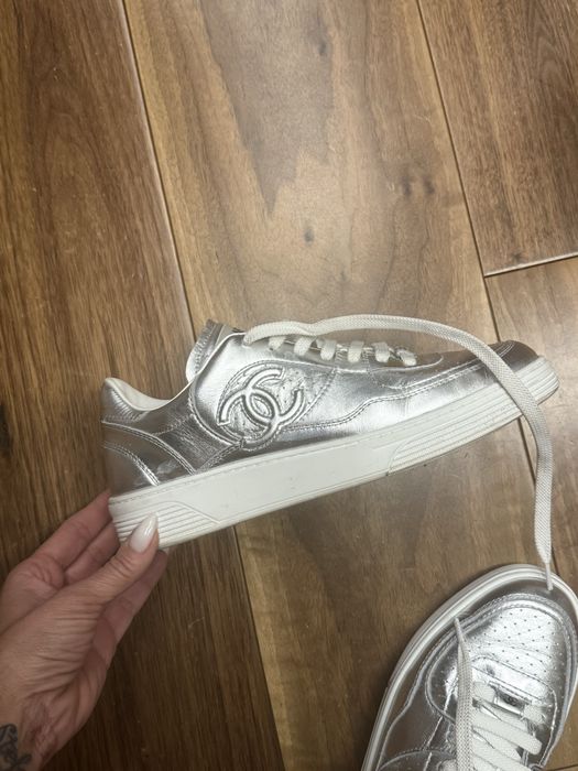 Chanel 38 номер обувани 2 пъти-сребърни