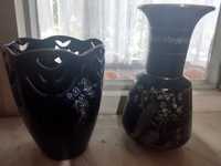 Două vaze cobalt (25 cm înălțime)