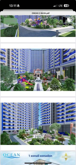 Xon saroy Ocean loyihasi, Arzon narxda. KADASTER BOR