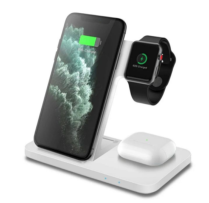 Беспроводная зарядная станция для Айфон, iPhone, Samsung, зарядка