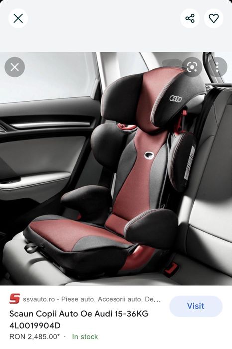 Scaun Auto copii Audi 4-12 ani