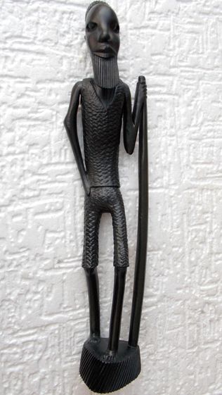 Statueta unicat sculptura abanos 36,5 cm arta africana,antichitati