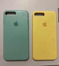2бр кейс за iPhone 7,8 plus (тюркоазен и жълт)
