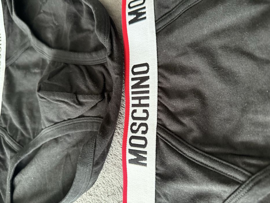 Moschino set 2 chiloti barbati negri cu logo alb marimea XL noi origin