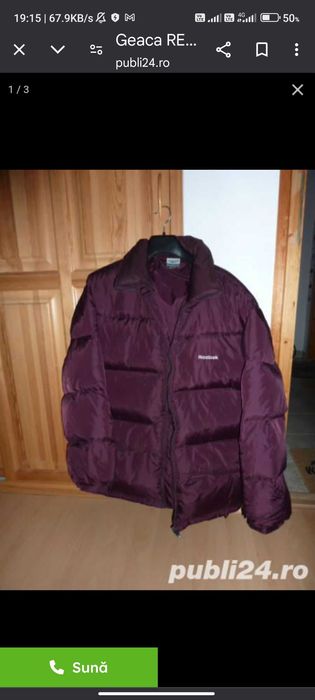 Geaca Reebok barbati nepurtat