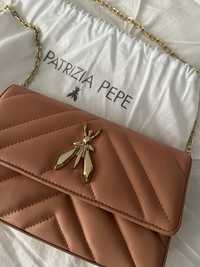 Оригинална кожена чанта - клъч Patrizia Pepe Патриция Пепе