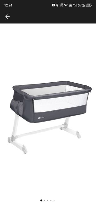 Pătuț 2 in 1 Lionelo Co-sleeper Theo gri inchis