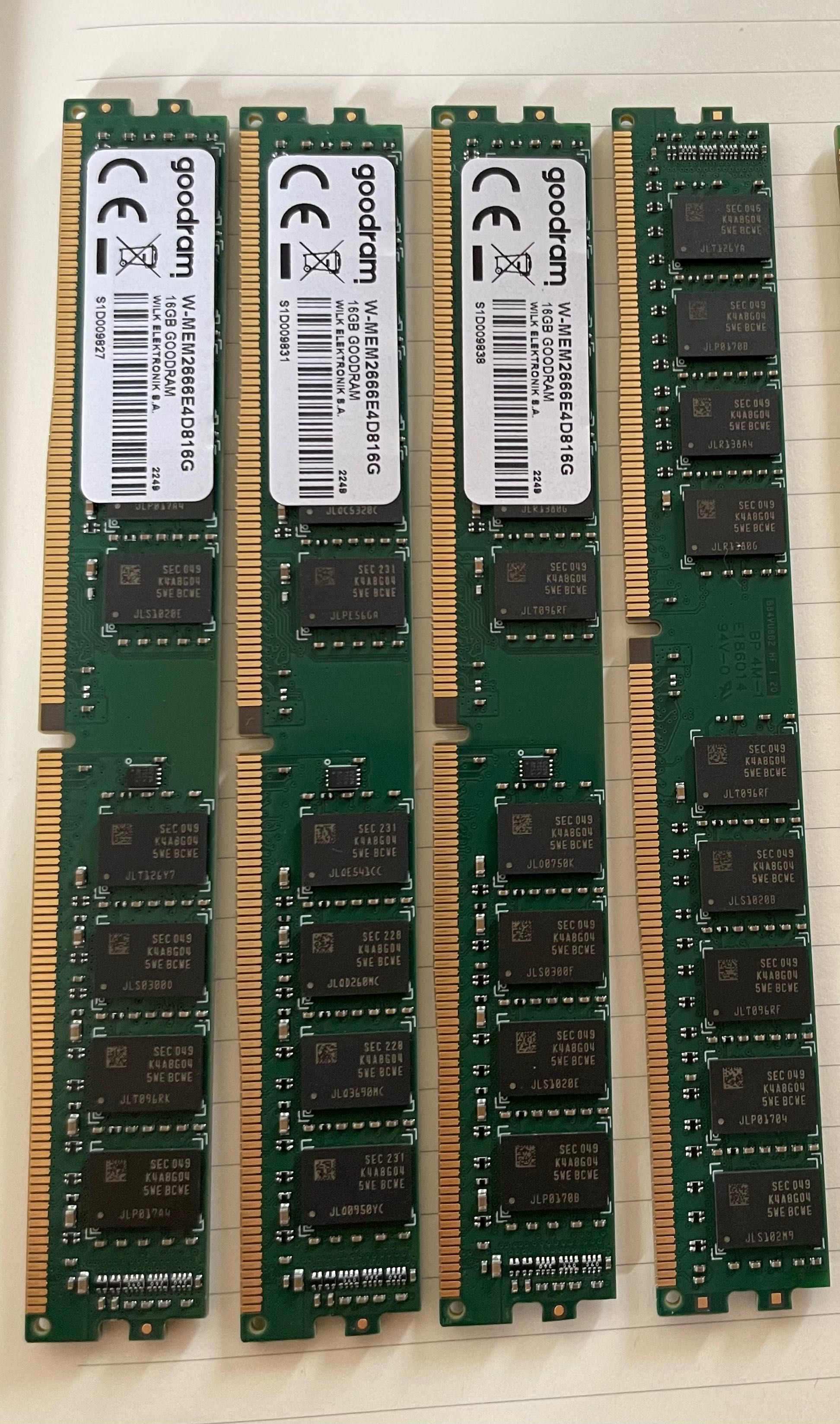 Kit 64GB Memorie RAM 4x DDR4 16GB ECC 2666Mhz - nou ambalaj desigilat