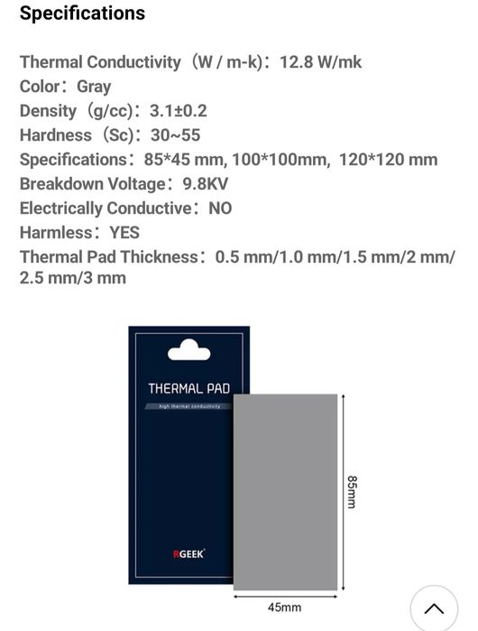 Thermal Pad 12.8W/mK, Pad termic Oddisey RGeeK