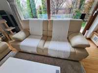 Италиански диван от естествена кожа с 3 места