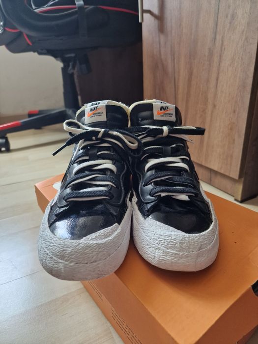 Nike blazer sacai low black and white
