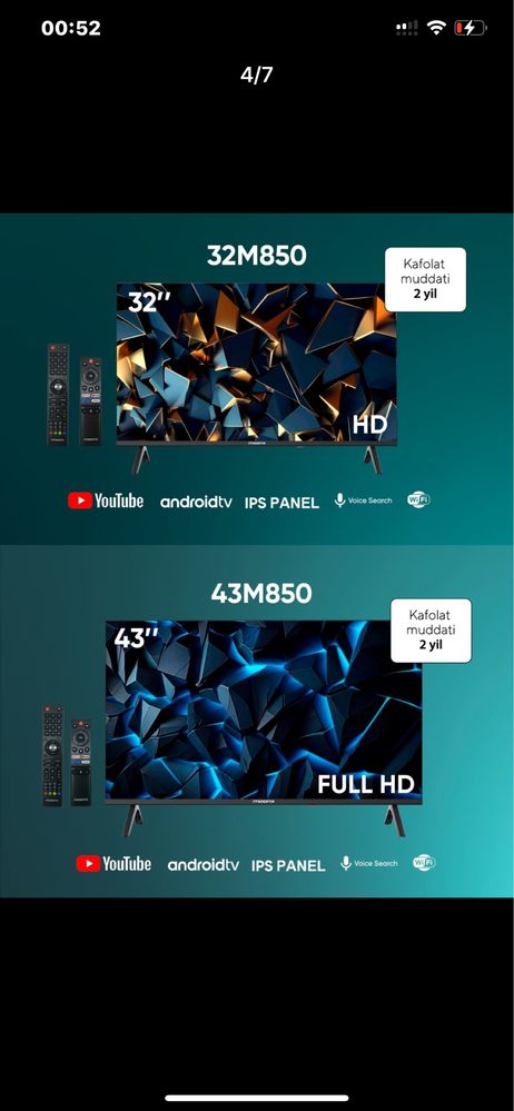 Tv 32,43,55,65 xammasidan bor