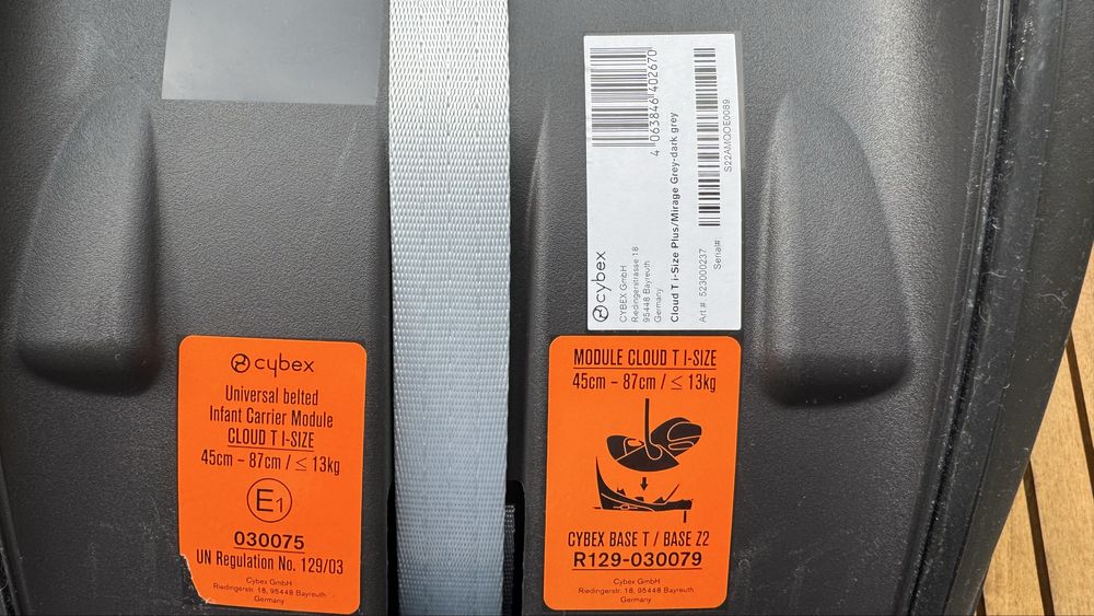 Scoica auto Cybex Cloud T i-Size Mirage gray | Ca nouă | Cu adaptoare