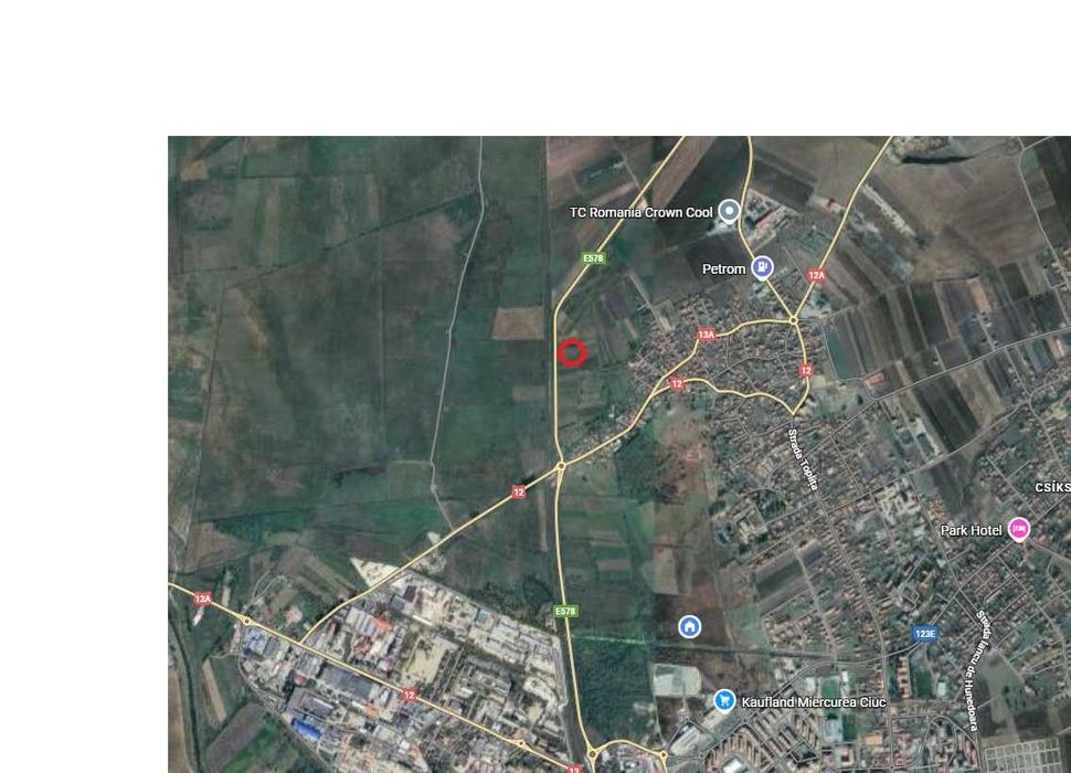 Teren în Miercurea Ciuc lângă drumul european E578