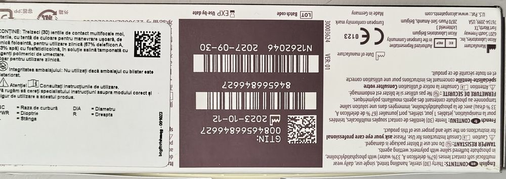 Lentile contact multifocale