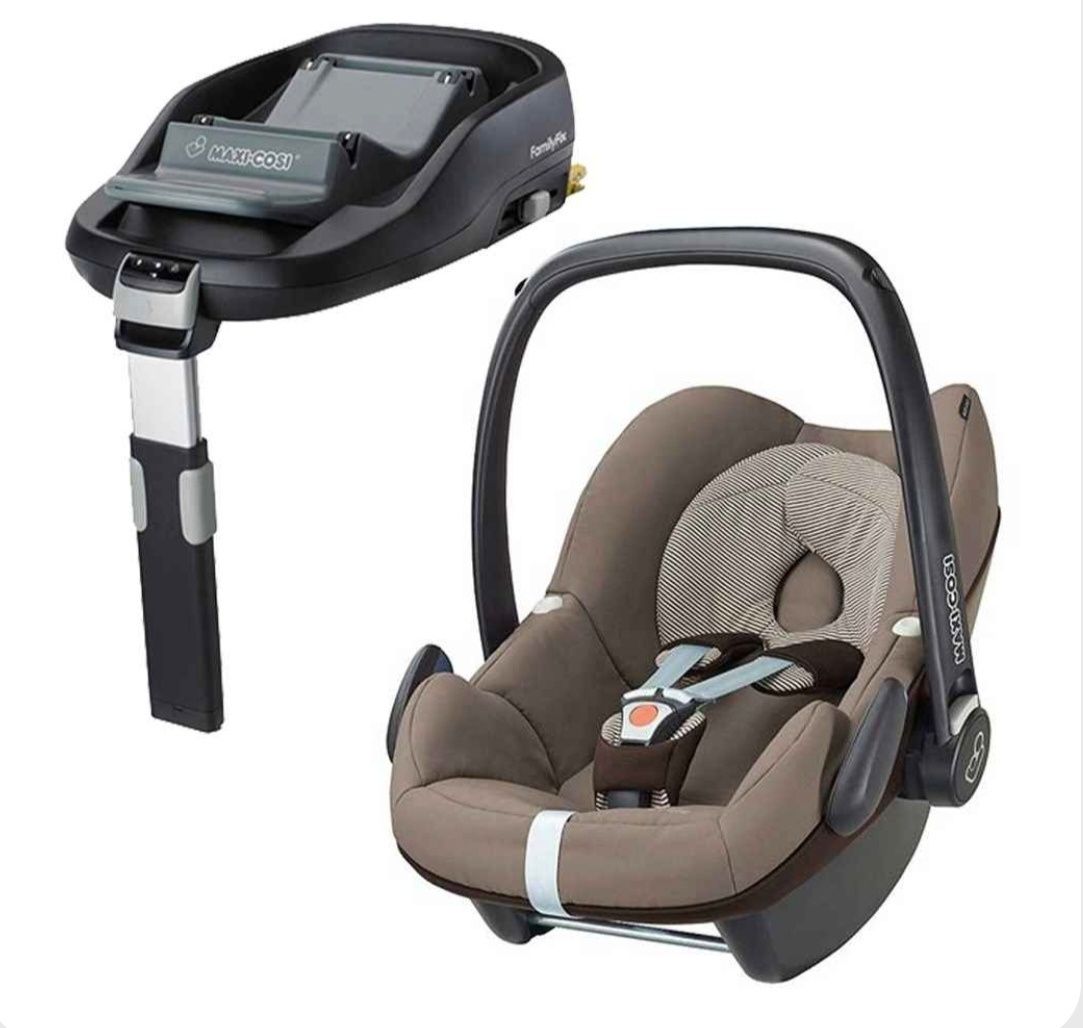 Scaun de mașină tip scoică, marca Maxi Cosi cu Isofix Family Fix