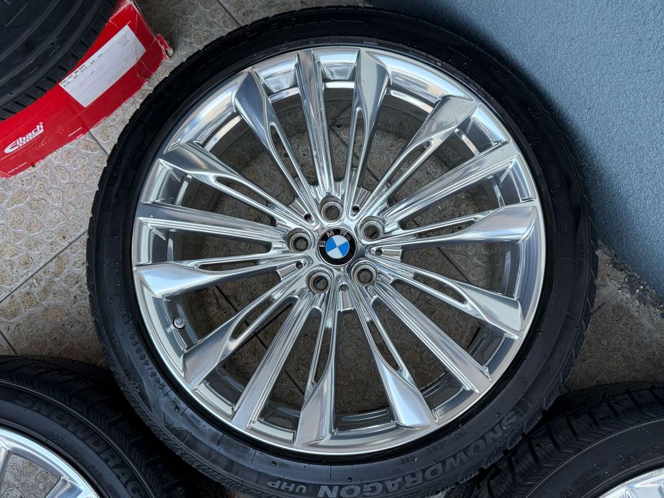 Jante 20" BMW Seria 7 G11/G12, Chrome OEM cu Anvelope Iarna 2024
