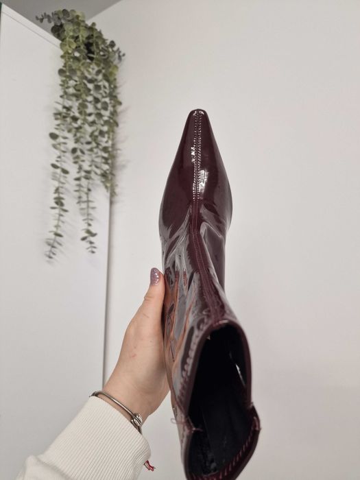 Botine ZARA burgundy