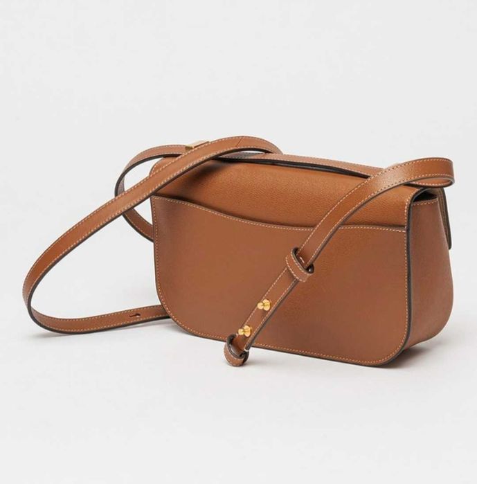 KATE SPADE - Кожена чанта Katy, Канелено кафяво