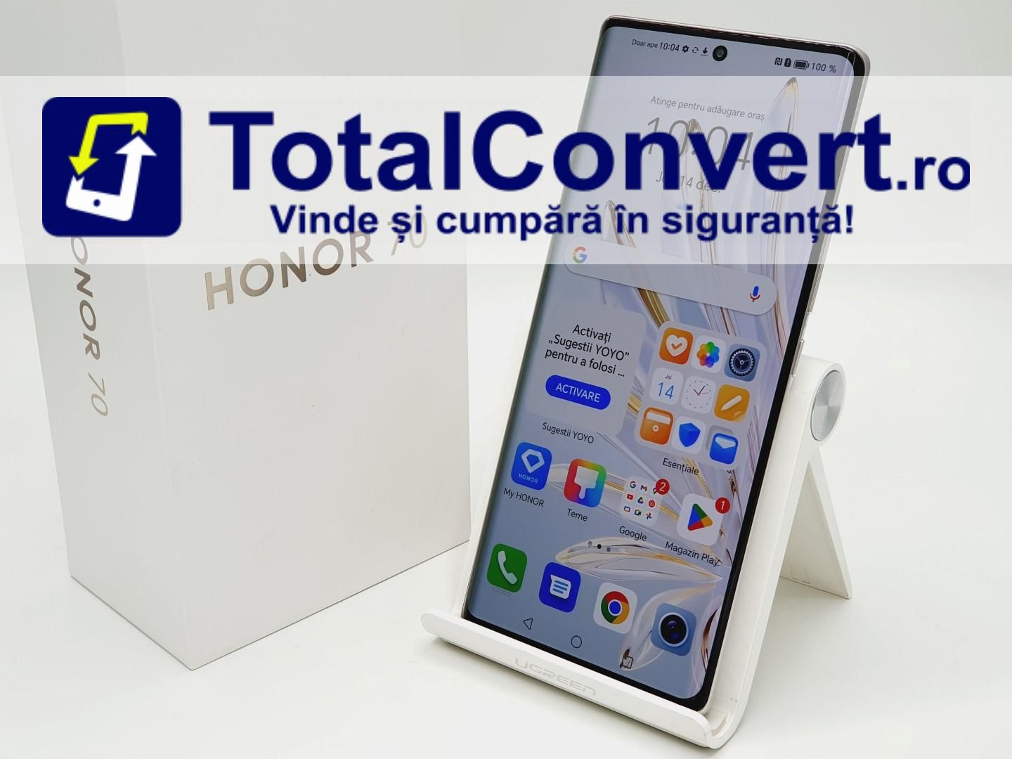 Honor 70 256GB Crystal Silver 8GB Dual SIM, Garantie 12 luni | #D73393