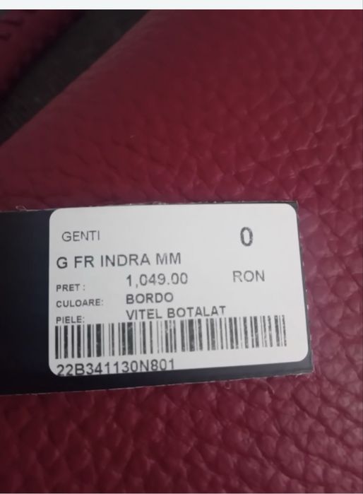 Vand geanta piele musette bordo