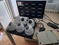 Dvr 16 canale hikvision   cu hdd de 500gb,monitor bonus sursa și 6 cam