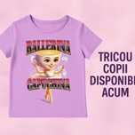 Tricou fetiță „Ballerina Capuchina” – mărimea 5-6 ani, design adorabil