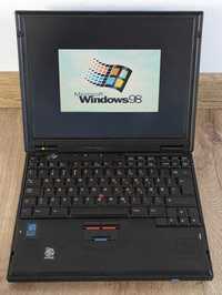 Laptop reo, vintage, IBM ThinkPad 600, procesor Pentium II, Windows 98