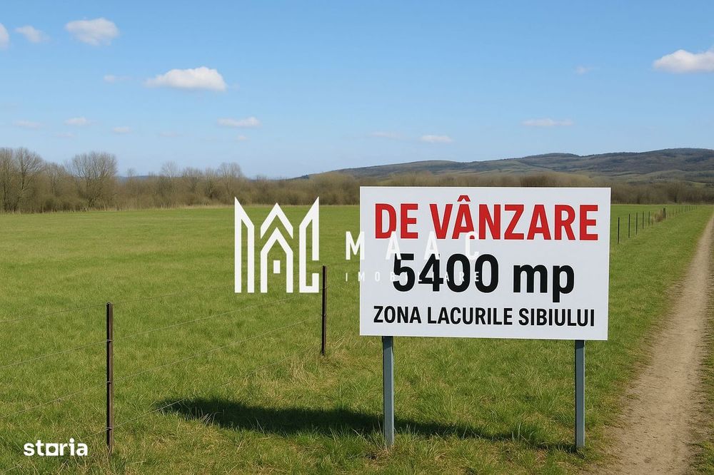 Teren de vânzare | 5400 mp | Zona Lacurile Sibiului
