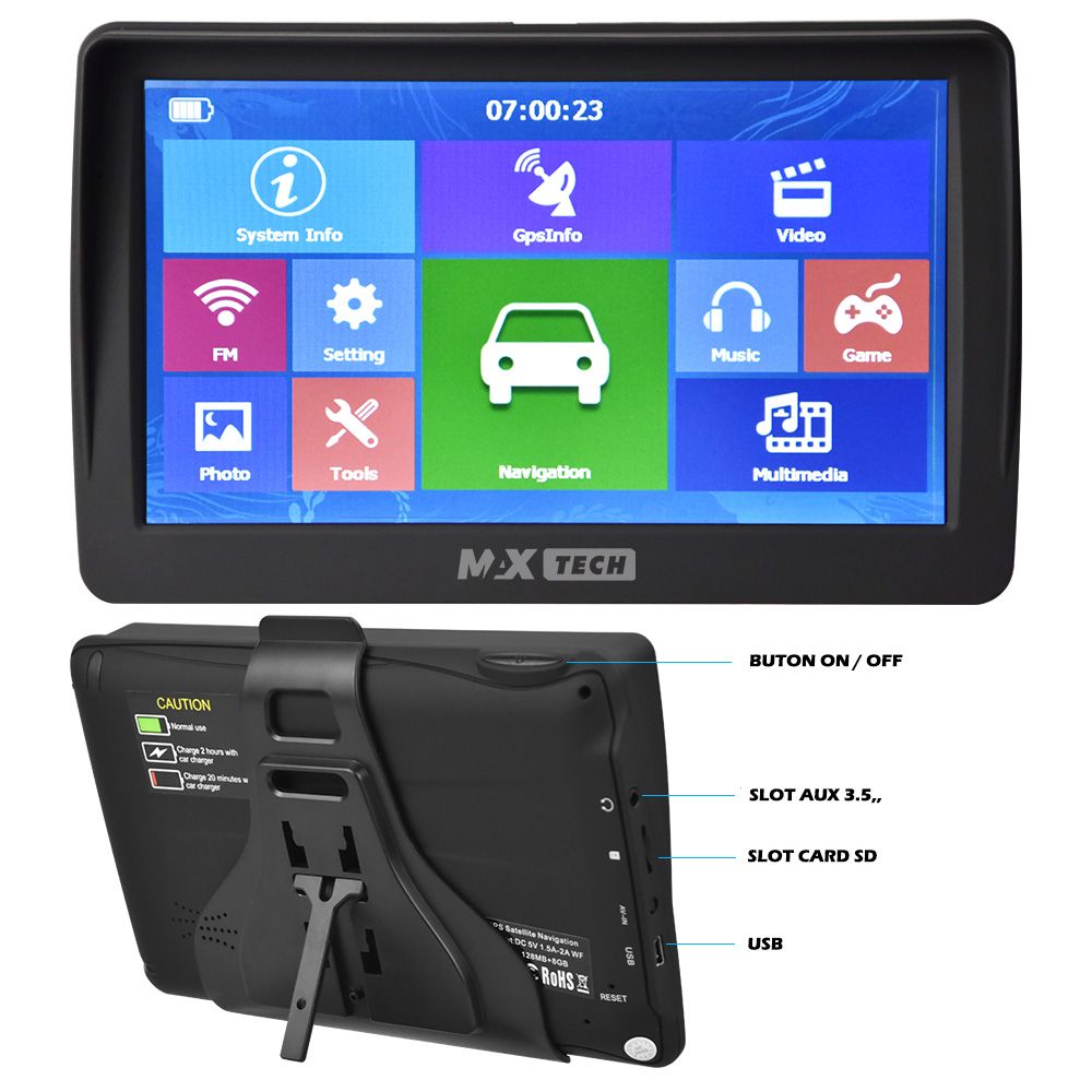 GPS auto Camion/Autoturism/Autocar Ecran tactil Harti Actualizate