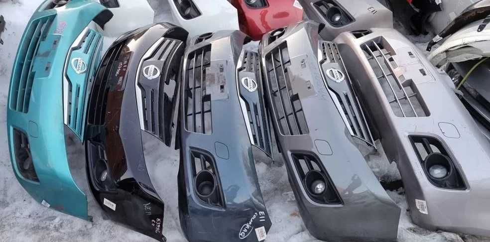Nissan Note передний бампер оригинал задний
