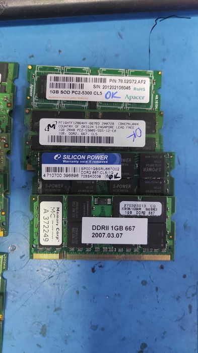 module ram laptop DDR 2 1Gb testate pret in lista