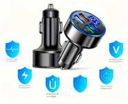 Încărcător auto Fast Charger cu Type-C și USB – rapid și eficient