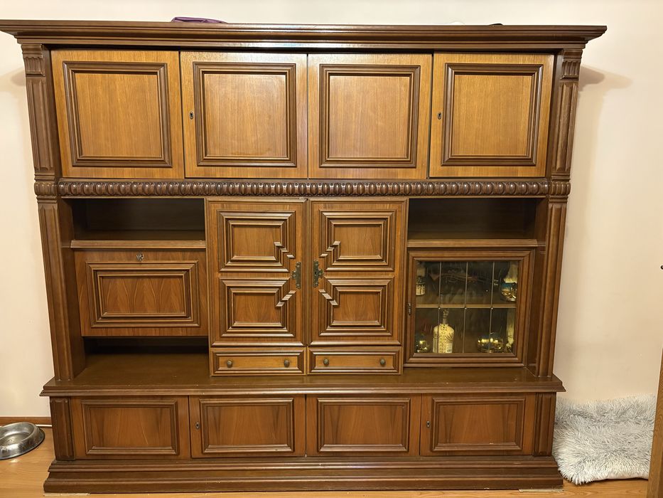 Mobilier sufragerie lemn masiv cireș – vintage