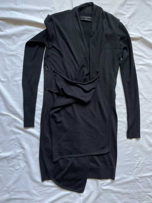 All Saints Drina Draped Wool Dress