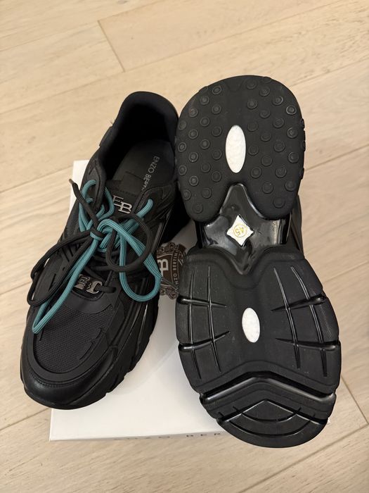 Sneakers barbati enzo bertini din piele naturala si textil